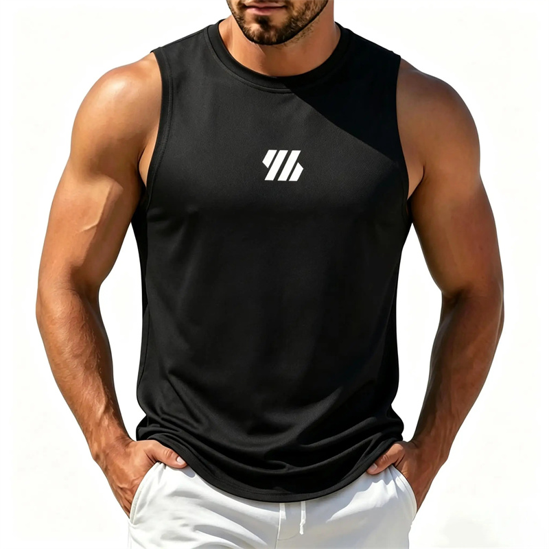 Sleeveless Undershirt - เสื้อกล้ามออกกำลังกายผู้ชาย เสื้อกีฬาแขนกุด ผ้าตาข่ายระบายอากาศ เสื้อยืดกีฬา คอกว้าง เสื้อกล้ามออกกำลังกายสำหรับผู้ชาย