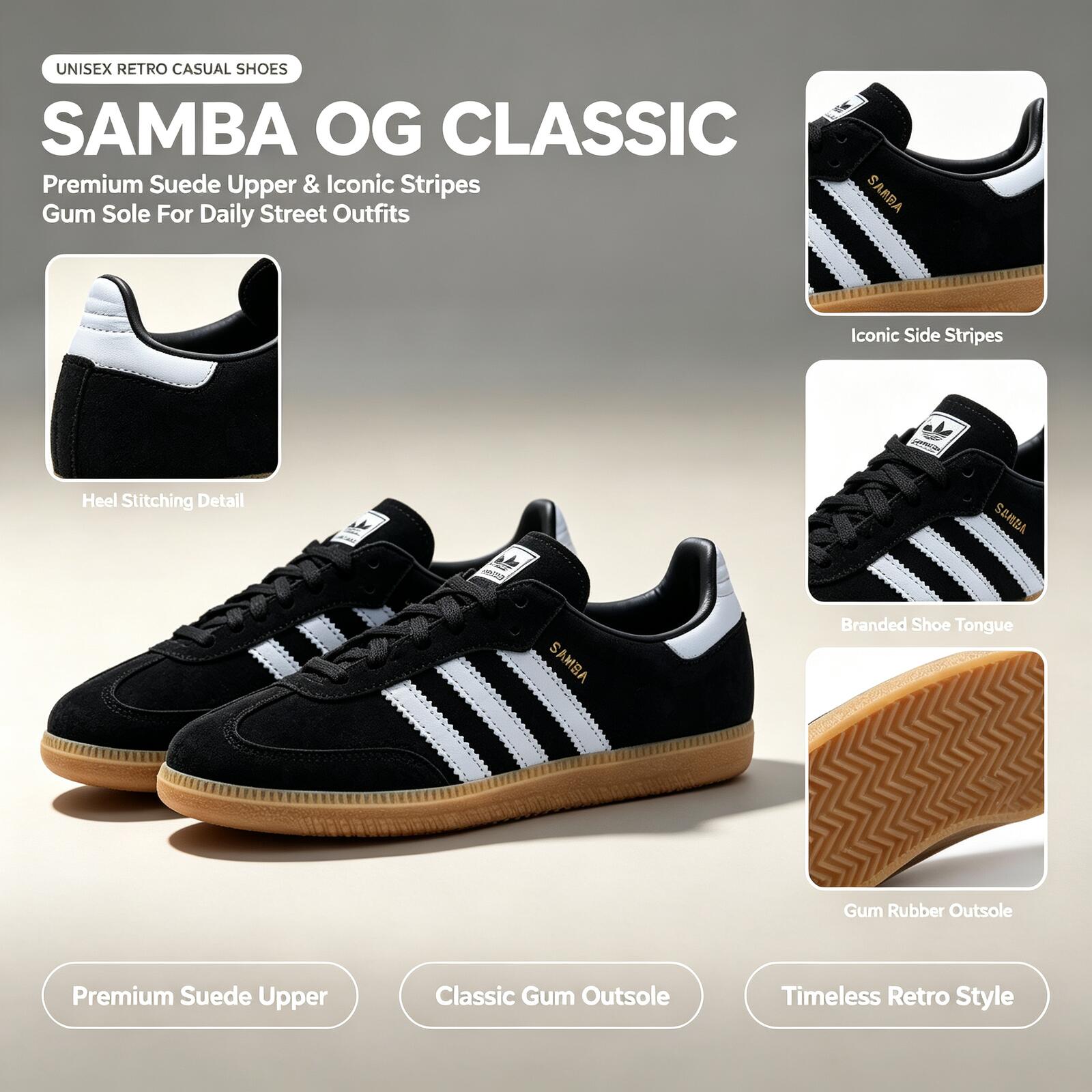 Adidas Shoes Samba - รองเท้าผ้าใบ Adidas SAMBA OG IH6850 ของแท้จากเยอรมนี