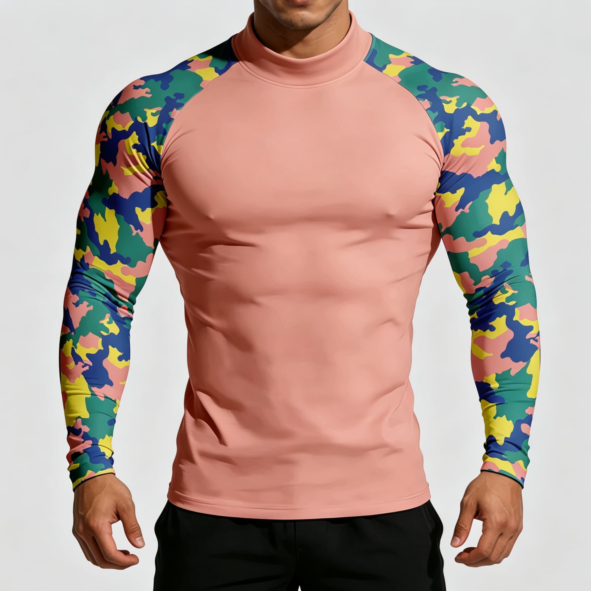 เสื้อยืดแขนยาวคอเต่าลายพรางพาส - Base Layer Top บทวิจารณ์และราคา