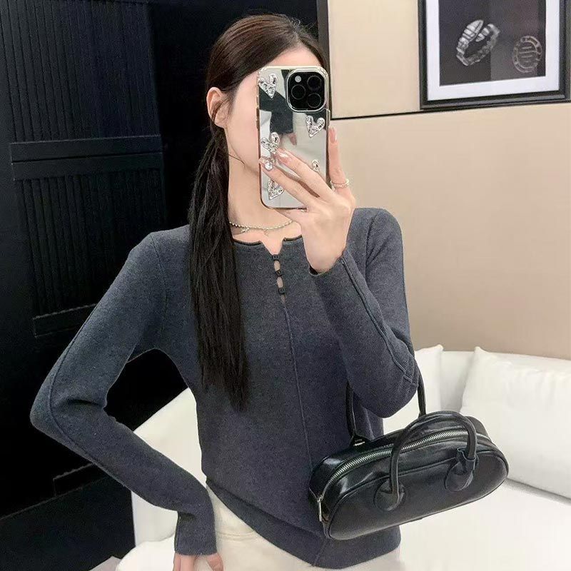 เสื้อถักลายฉลุสไตล์อเมริกันสำห - Base Layer Top บทวิจารณ์และราคา
