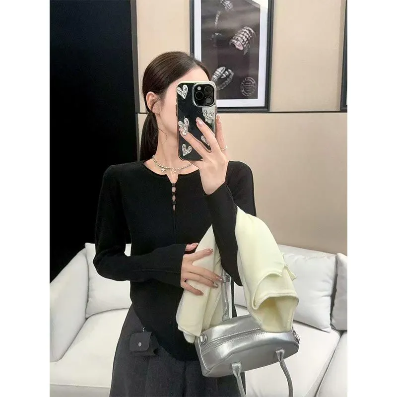เสื้อถักลายฉลุสไตล์อเมริกันสำห - Base Layer Top บทวิจารณ์และราคา