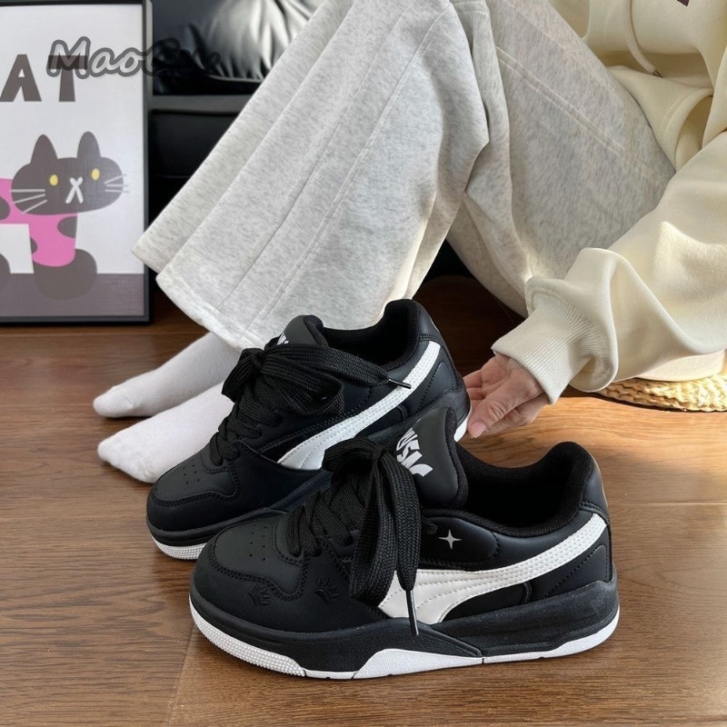 รองเท้าสเก็ตบอร์ดหนังสีดำขาวสำ - Vans Shoes Old Skool บทวิจารณ์และราคา