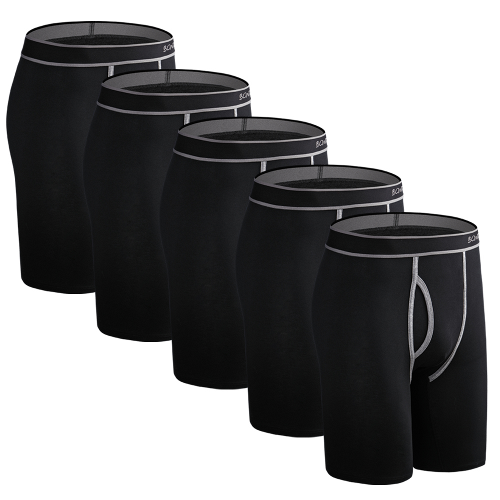5 ชิ้นยาวนักมวยบุรุษนักมวยกางเ - Boxer Brief Pack Cotton บทวิจารณ์และราคา