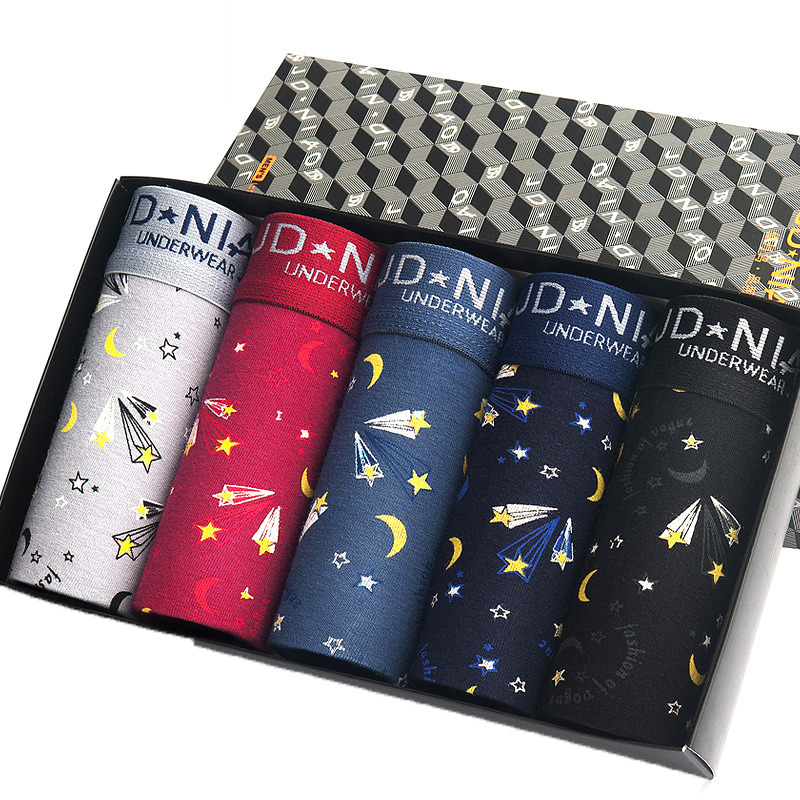 5 ชิ้น/ล็อตผู้ชายชุดชั้นในนักม - Boxer Brief Pack Cotton บทวิจารณ์และราคา